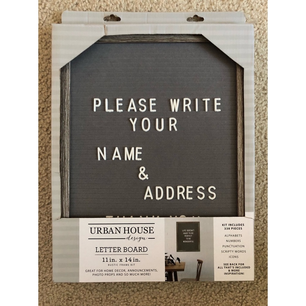 Letter board rustic frame kit w/ 100’s of pieces!